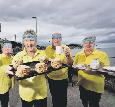  ??  ?? Clock Cafe staff, from left, Jodie Rainton, Jackie Link, Robin Desborough and Sue Bell . 201960z