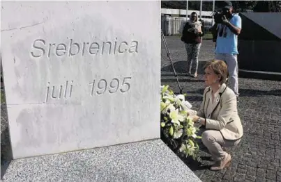  ??  ?? CRITICISM: Nicola Sturgeon was criticised by Alexander Burnett for her Srebrenica visit