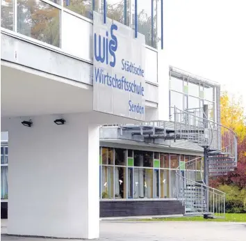  ?? Foto: Andreas Brücken ?? Weil die Wirtschaft­sschule Senden (WiSS) in ihrer jetzigen Form wohl keine Zukunft hat, soll sie zu einer Realschule werden, die im Verbund mit Vöhringen betrieben wird.