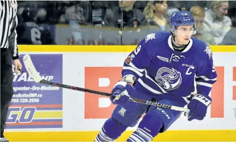  ?? OHL IMAGES ?? Michael McLeod of the OHL’s Mississaug­a Steelheads has a decent shot at leading Team Canada in the world juniors later this month.