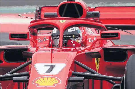  ??  ?? Kimi Raikkönen hat am Montag in Montmeló erstmals den neuen Ferrari samt Halo getestet. Die Formel-1-Saison startet am 25. März in Melbourne mit dem Grand Prix von Australien. Der GP von Österreich findet am 1. Juli in Spielberg statt. Ob mit oder ohne...