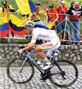  ?? FOTO ?? El paisa Wilmar Paredes viene de ser campeón de la montaña en el Tour des Fjords, Noruega.