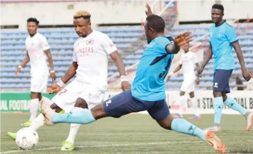  ?? ?? A recent NPFL clash between Rivers United and Remo Stars