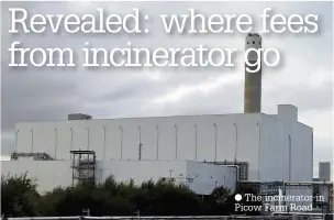  ??  ?? The incinerato­r in Picow Farm Road
