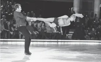  ?? CBC ?? During their last performanc­e routine on CBC’s Battle of the Blades, Violetta Afanasieva and Jason Strudwick unleashed this bounce swing, also known as a headbanger.