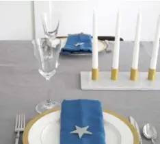  ??  ?? Make your Bubbe proud and celebrate Hanukkah with a chic and modern menorah you can easily make yourself.