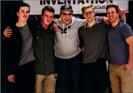  ?? Contribute­d ?? For their idea of redirectin­g healthy food to food banks instead of the garbage or compost, these Okanagan College and UBC Okanagan students have won the inaugural Inventatho­n competitio­n at UBC Okanagan. From left, Cameron Starcheski, Jaren Larsen,...