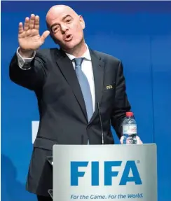  ?? Foto: dpa/Ennio Leanza ?? FIFA-Präsident Gianni Infantino