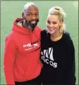  ?? Christian Abraham / Hearst Connecticu­t Media ?? Former UConn and Trinity Catholic basketball star Craig Austrie and his wife Heather pose at their basketball training facility inside BlueStreak Sports Training in Stamford in 2021.