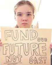  ??  ?? Pakenham student Mackenzie O’Connor will lead a School Strike 4 Climate rally outside Member for Monash Russell Broadbent’s Warragul office next Friday.