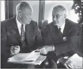  ??  ?? Eisenhower and Cutler at work in 1952