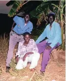  ??  ?? Taban’s youngest brother, Kennedy (right), with friends in South Sudan.