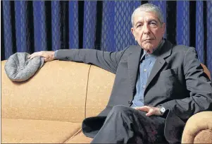  ?? THE CANADIAN PRESS/AARON HARRIS ?? Leonard Cohen sits for a portrait in Toronto on February 4, 2006. When it comes to getting permission to use Leonard Cohen’s music, Ubisoft’s bloody Assassin’s Creed trailer gets an enthusiast­ic green light, while ads, pornograph­y and even the Montreal...