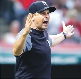  ?? AP ?? Aaron Boone está en su primera temporada como manager de los Yankees de Nueva York.