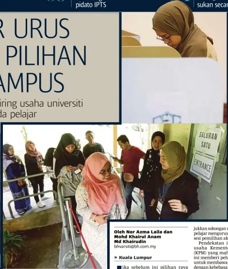 Pelajar Urus Sendiri Pilihan Raya Kampus Pressreader