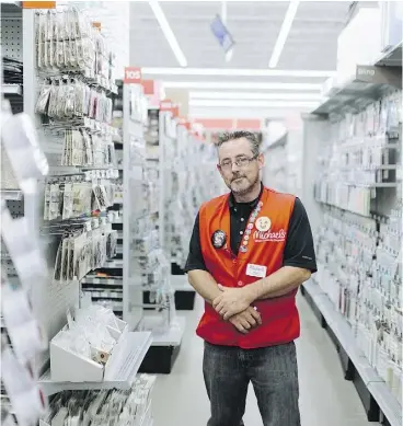  ?? Mat SimpSSon ?? Daniel Johnson, manager of the Michaels on 17 St. in Edmonton, is committed to hiring people with disabiliti­es. “Everybody has their place in the workforce,” he says.