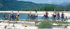  ?? RP-ARCHIVFOTO: PRIVAT ?? Schöne Wege durch die Alpen haben die Heiligenha­user Radfahrer bereits in diesem Jahr erkundet.