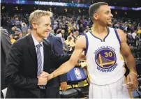  ?? Carlos Avila Gonzalez / The Chronicle 2016 ?? Warriors head coach Steve Kerr and guard Stephen Curry have made their views public on sensitive issues.