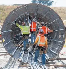  ?? Www.hsr.ca.gov ?? BULLET TRAIN work in the Central Valley has led to half a dozen lawsuits. Even more are likely when L.A. and Bay Area plans come out.