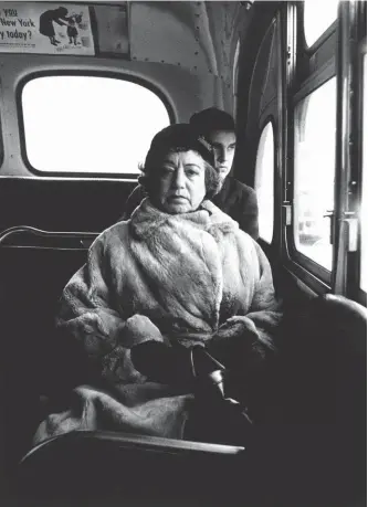  ??  ?? Lady on a Bus, NYC by Diane Arbus, 1957. From Diane Arbus: In the Beginning by Jeff L Rosenheim, Yale Unversity Press, £35