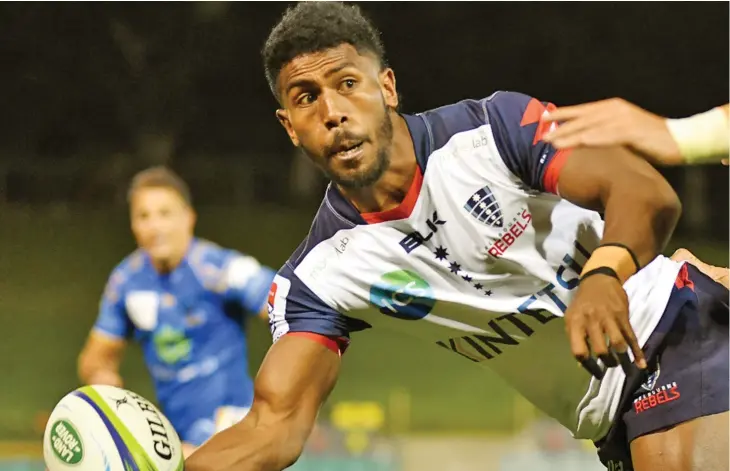  ?? Photo: Rebels ?? Melbourne Rebels’ Frank Lomani is in the country undergoing all the quarantine requiremen­ts at a Government facility. He is the Flying Fijians first choice halfback for the Autum Nations Cup in November.