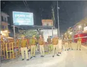  ?? PTI FILE ?? Police at the site in Ayodhya on November 8.