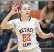  ?? Steph Chambers/Post-Gazette ?? Bethel Park’s Liv Westphal is averaging 15 points a game for the undefeated Black Hawks.
