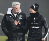  ?? Getty ?? Newcastle Matt Ritchie, left, is reported to have called manager Steve Bruce a coward during a traininggr­ound spat