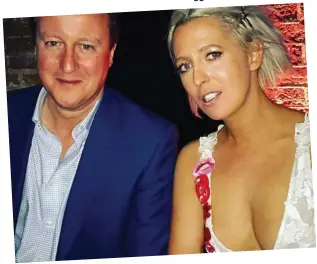  ??  ?? Party on: With Sophia Hesketh, who called Cameron a ‘total legend’