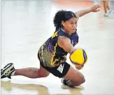  ?? Picture: ELIKI NUKUTABU ?? Cirikiyasa­wa Talei of Raiwai, counters a spike against Mid Central, at the Vodafone Arena in Suva.