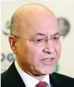  ?? Foto: dpa/ Karim Kadim ?? Der Kurde Barham Salih ist neuer Staatspräs­ident der Republik Irak.