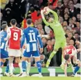  ?? | EPA ?? ARSENAL goalkeeper David Raya made a number of excellent saves against Porto, including two in the penalty shoot-out.