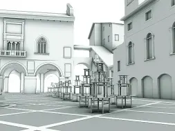  ??  ?? Rendering I tavoli di legno massello progettati dall’archistar Michele De Lucchi