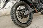  ??  ?? I love the on-off road Ceat tyres on the Xpulse, they have more than enough grip on the road, and are quite good offroad as well