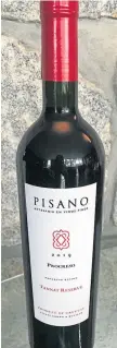  ??  ?? Pisano ‘Progreso’ Tannat Reserve 2019, Uruguay.