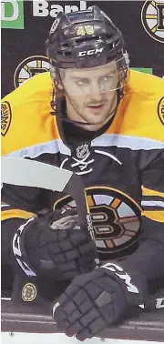  ?? STAFF PHOTO BY MATT STONE ?? LEAVING FOR LAS VEGAS: The Bruins lost defenseman Colin Miller, who was taken by the Golden Knights in the expansion draft.