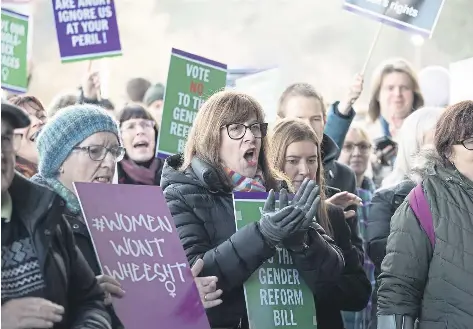  ?? Picture: PA ?? For Women Scotland welcomed the announceme­nt by Edinburgh Women’s Aid