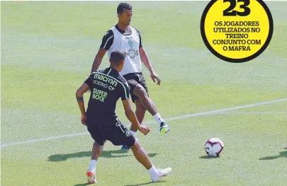  ??  ?? Nani participou ontem no primeiro ensaio de jogo após o seu (segundo) regresso a Alvalade