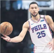  ?? MARY ALTAFFER — THE ASSOCIATED PRESS FILE ?? Sixers’ Ben Simmons moves the ball against the Nets.