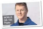  ??  ?? WORLD Q8: Tim Peake