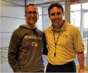  ?? CONTRIBUTE­D ?? Ron Bell of Tucson, Arizona, and Georgia Tech basketball coach Josh Pastner had been friends for years. That friendship dissolved amid recent allegation­s of NCAA rules violations, extortion and sexual assault.