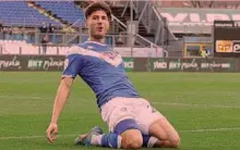  ?? ?? Rivelazion­e Gennaro Borrelli, 23 anni, ha segnato 8 gol a Brescia