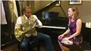  ??  ?? Horn player and television journlist Sarah Willis caught up with Wynton Marsalis in New York