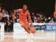  ?? Rich Graessle / Icon Sportswire via Getty Images ?? Nahiem Alleyne (4), who recently transferre­d from Virginia Tech to UConn, graded out well with HD Intelligen­ce, the analytics company that is helping UConn find players in the transfer portal.