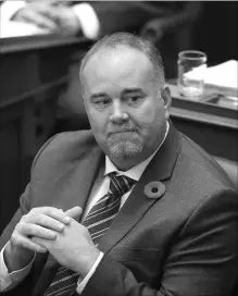  ?? RENE JOHNSTON TORONTO STAR ?? Government House Leader Todd Smith says increasing the number of seats required for official party status to 12 from eight will “take the politics out of it.”