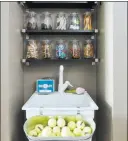  ??  ?? Interior designer Vern Yip created a pet-focused mudroom for his dogs, assigning spaces for toys and treats, then adding a sink for easy cleanup.