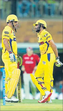  ?? BCCI ?? Captain MS Dhoni (left) and Ravindra Jadeja will be the key men for CSK this season.