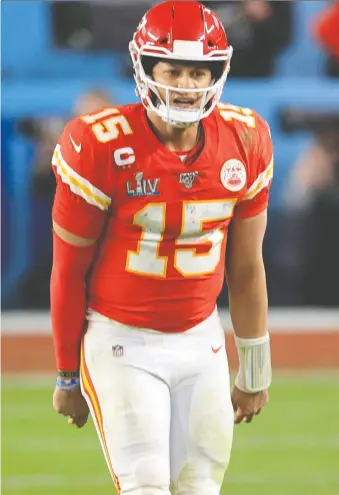 ?? ANDY LYONS/GETTY IMAGES FILES ?? Any list of the most productive QBS in the NFL has most of the league’s non-white starters bunched at the top, including Patrick Mahomes of the Super Bowl champion Kansas City Chiefs.
