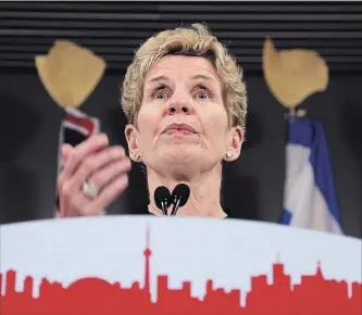  ?? ANDREW FRANCIS WALLACE TORONTO STAR ?? Premier Kathleen Wynne: “The way the curriculum was developed was not by politician­s. It was developed by people who are educators and who understand child developmen­t and who understand what’s appropriat­e.”
