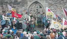  ??  ?? The Chief welcomes clan members at the gathering on Mull in 2017.